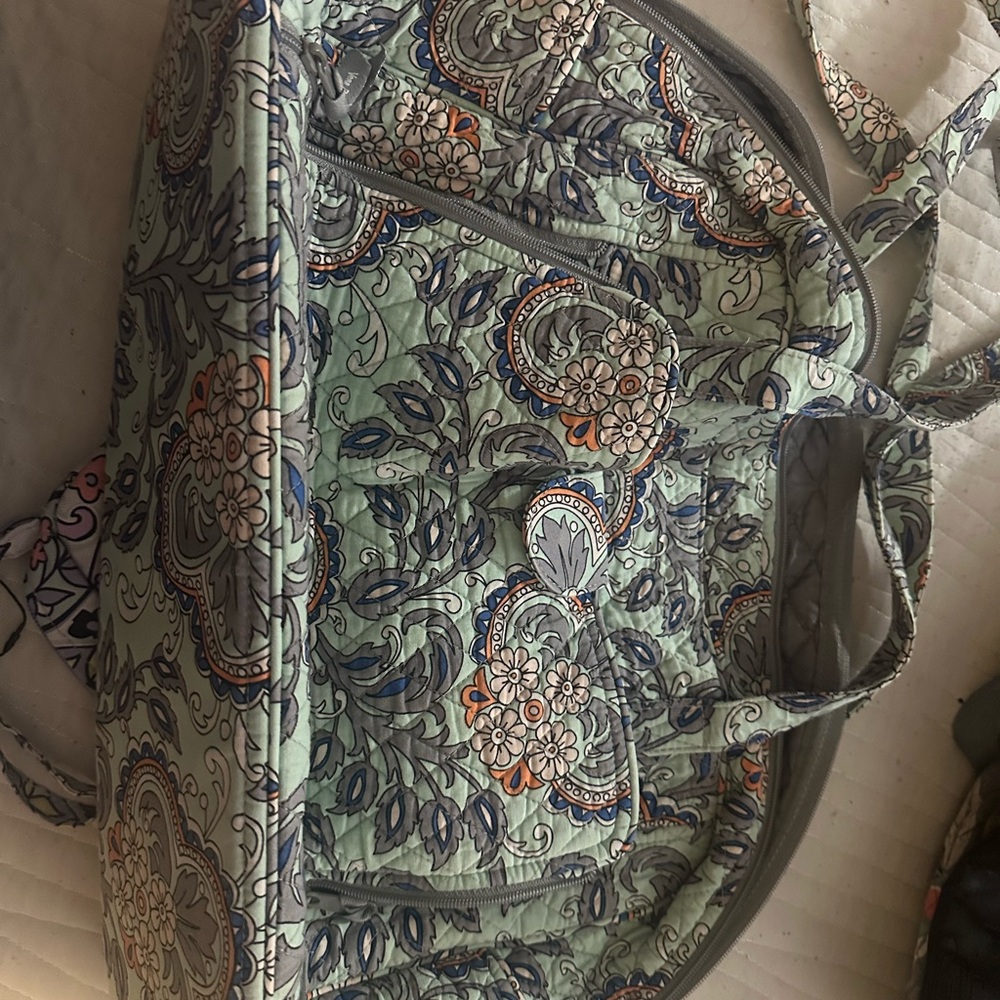 Vera Bradley Blue and Gray Floral Travel Bag